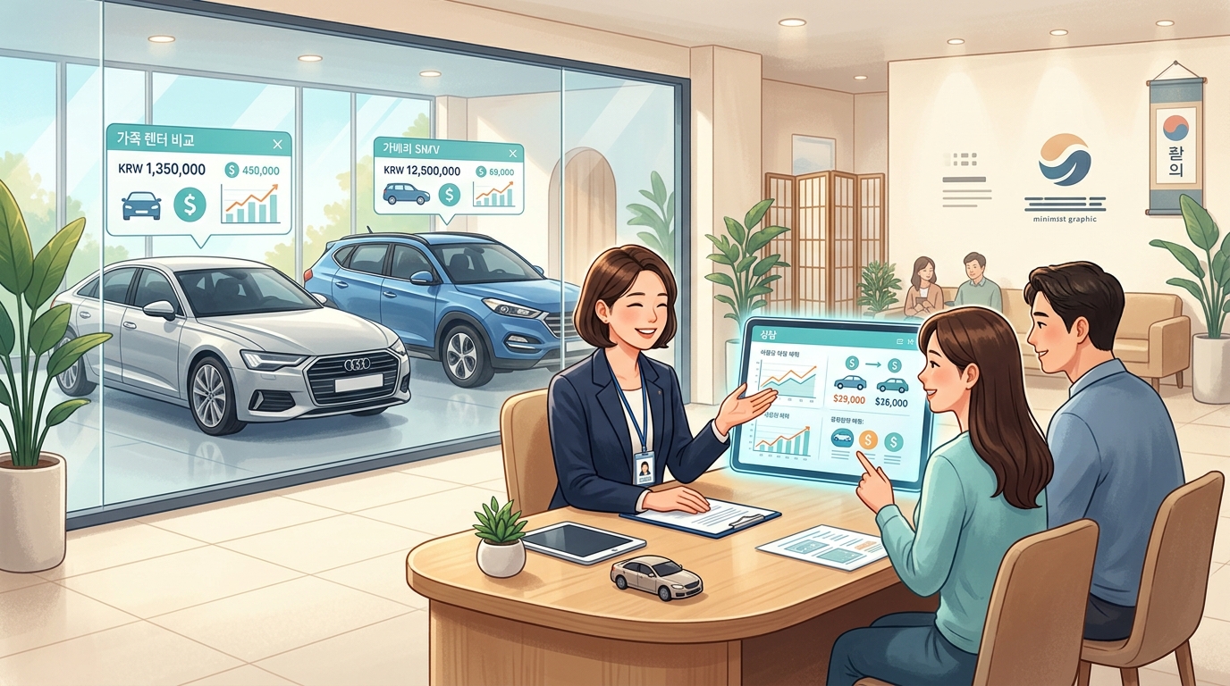 장기렌트 상담 및 가격 비교 이미지