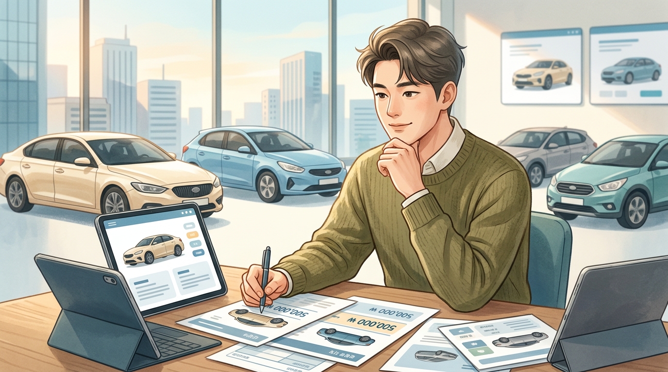 월 50만원대 장기렌트 고객 페르소나 이미지