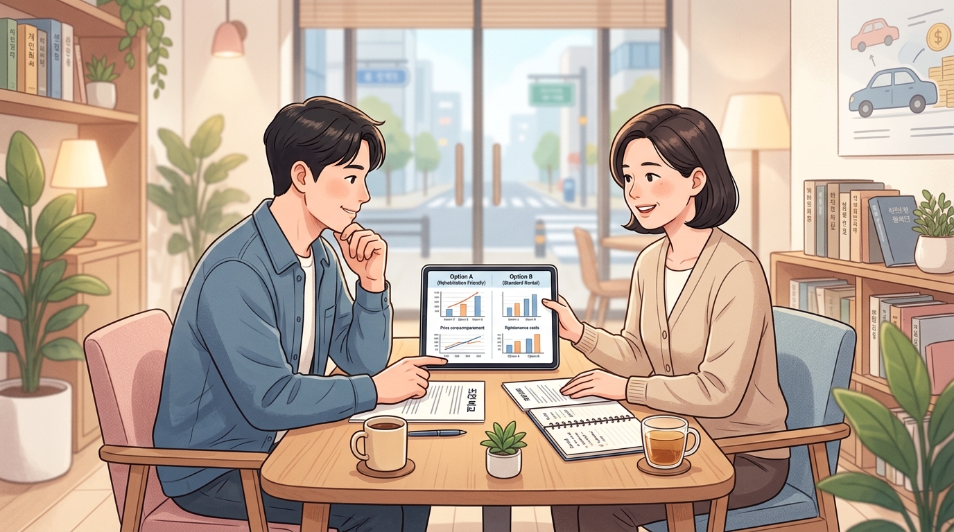 개인회생 장기렌트 비교 상담 이미지