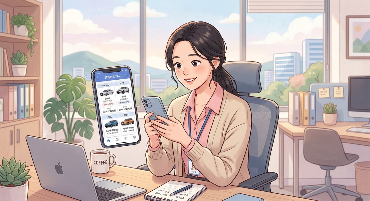 경기 장기렌트 상담 고객 이미지