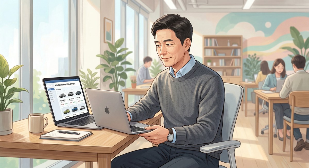 스타트업 대표 법인차 검토 이미지