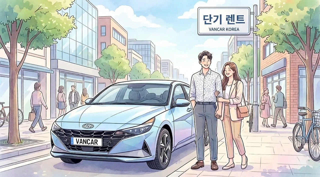 반카 단기렌트 추천 상황 일러스트