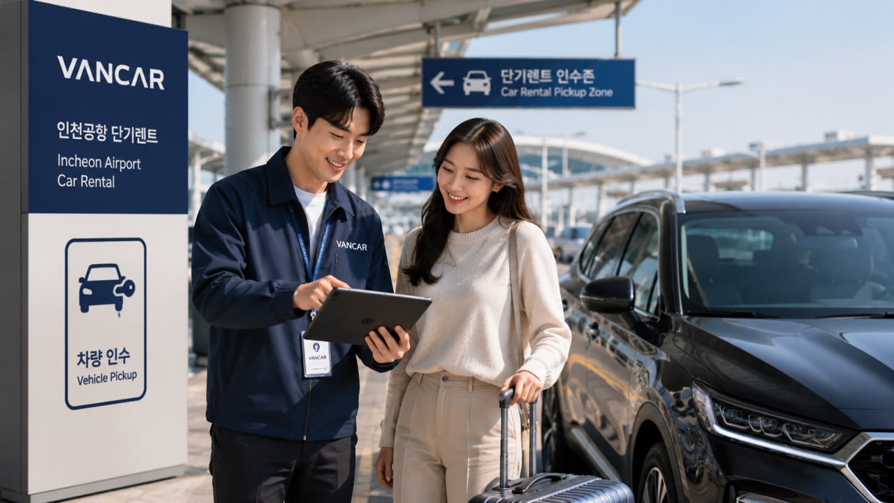 인천공항 단기렌트 차량 인수 안내 이미지