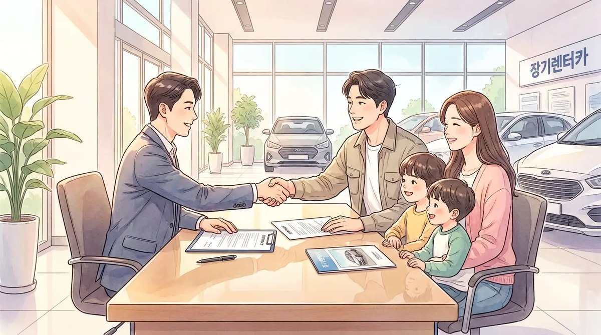 법인 차량 상담 일러스트