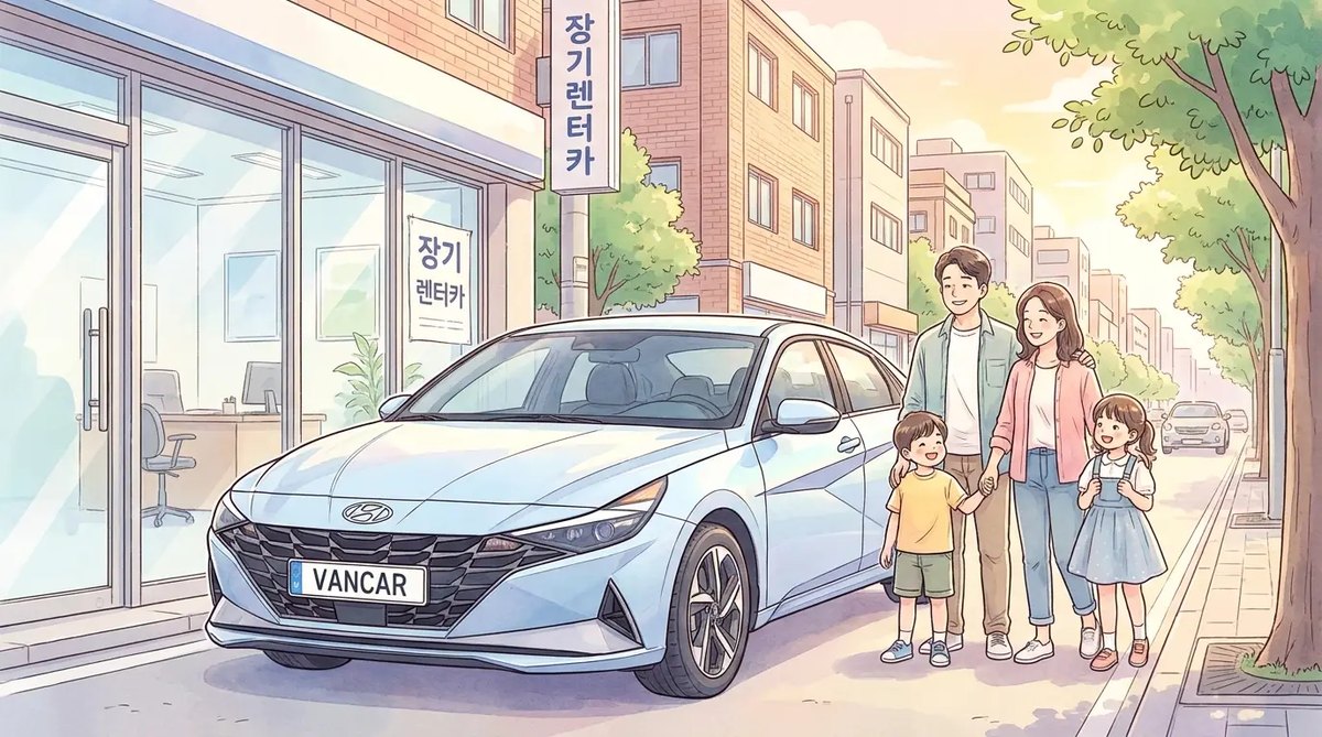 법인차 계약을 검토하는 관리자 일러스트